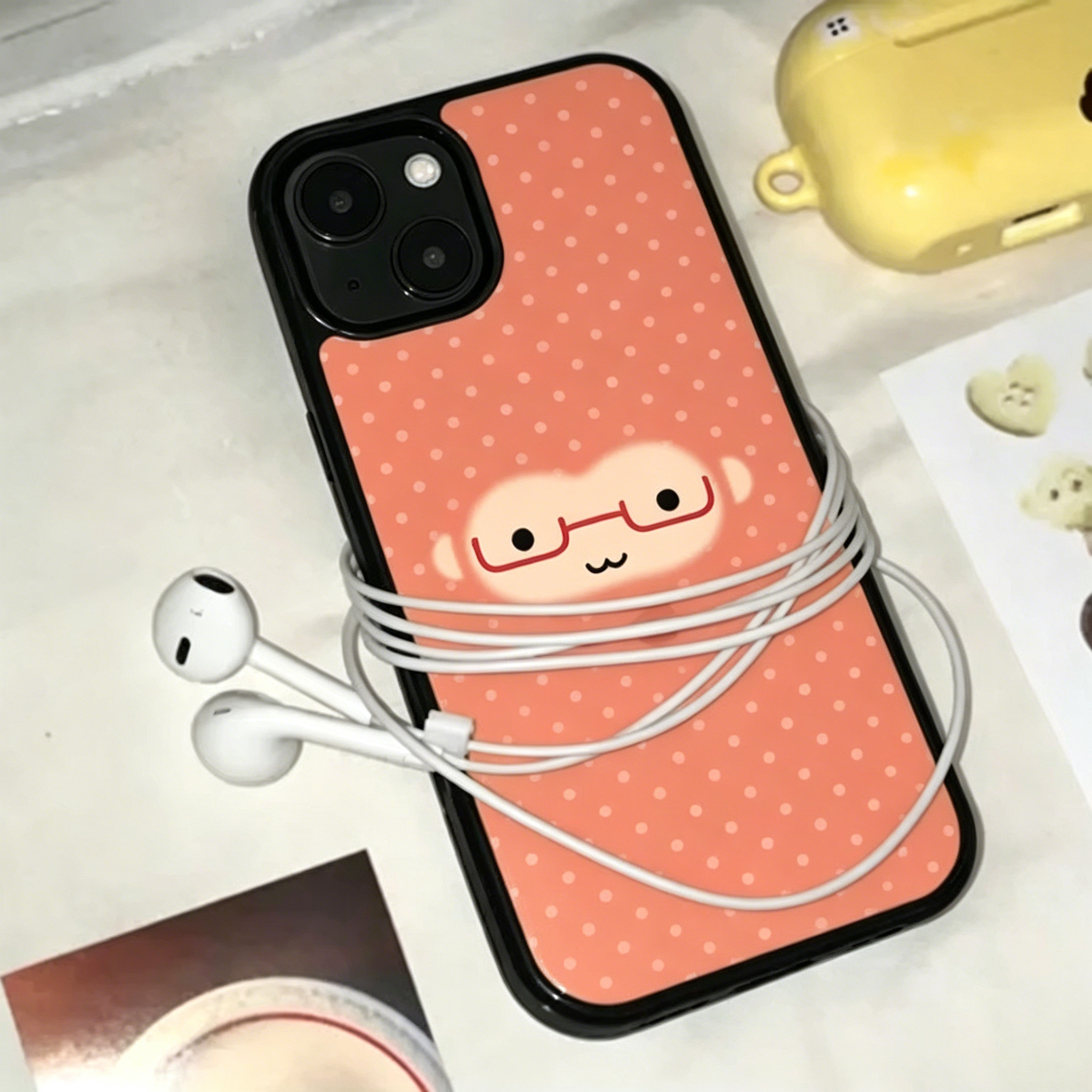 Phone Cases Online - Korean Ins Cute Orange Polka Dots