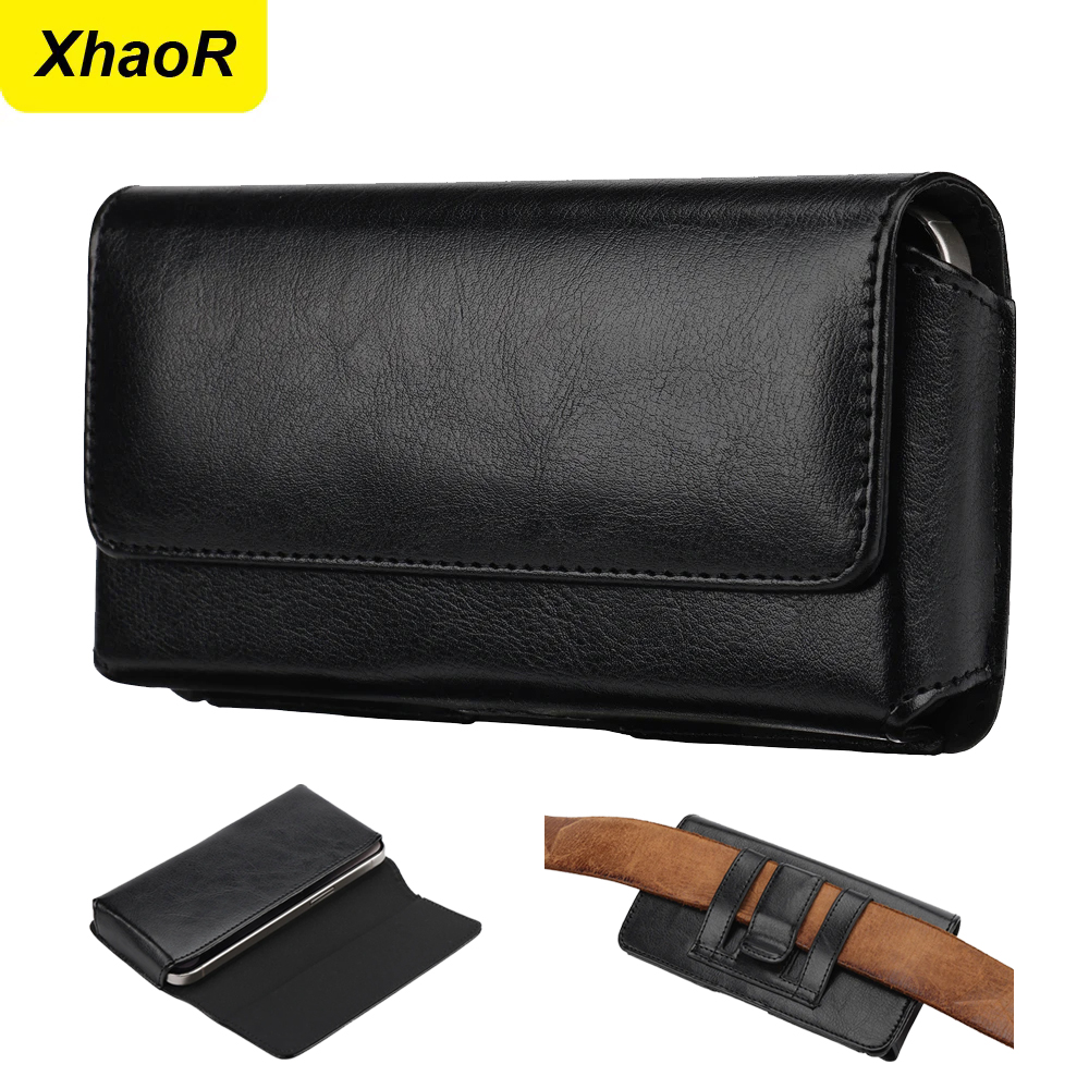 Phone Cases Men - Universal Leather Belt Clip Bag Case