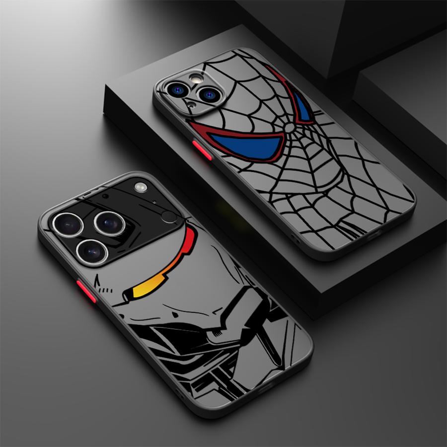 Phone Cases Men - Marvel Iron Man Spiderman Back Phone