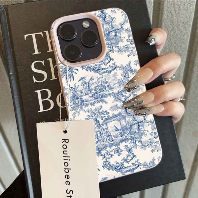 Phone Cases Trendy - Fashion Blue White Porcelain Phone Case
