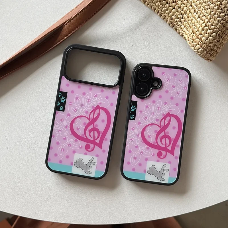 Phone Cases Trendy - Fashion Cute Girl Pink Rabbit Stickers