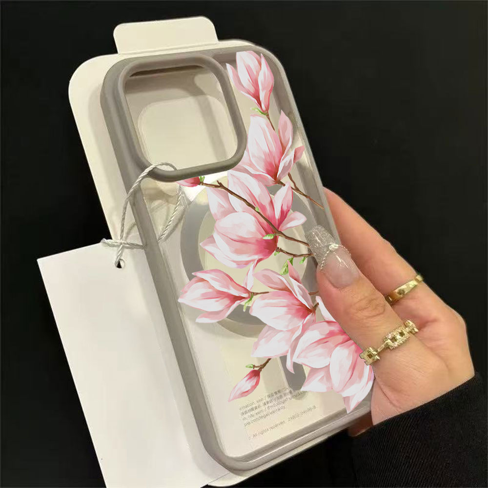 Phone Cases Trendy - Fashion Flower Magnetic Phone Case For
