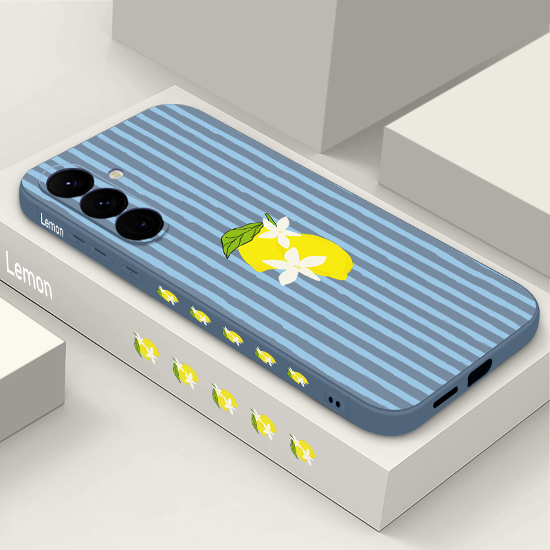 Phone Cases Galaxy S23 - Stripe Lemon Print TPU Phone Case