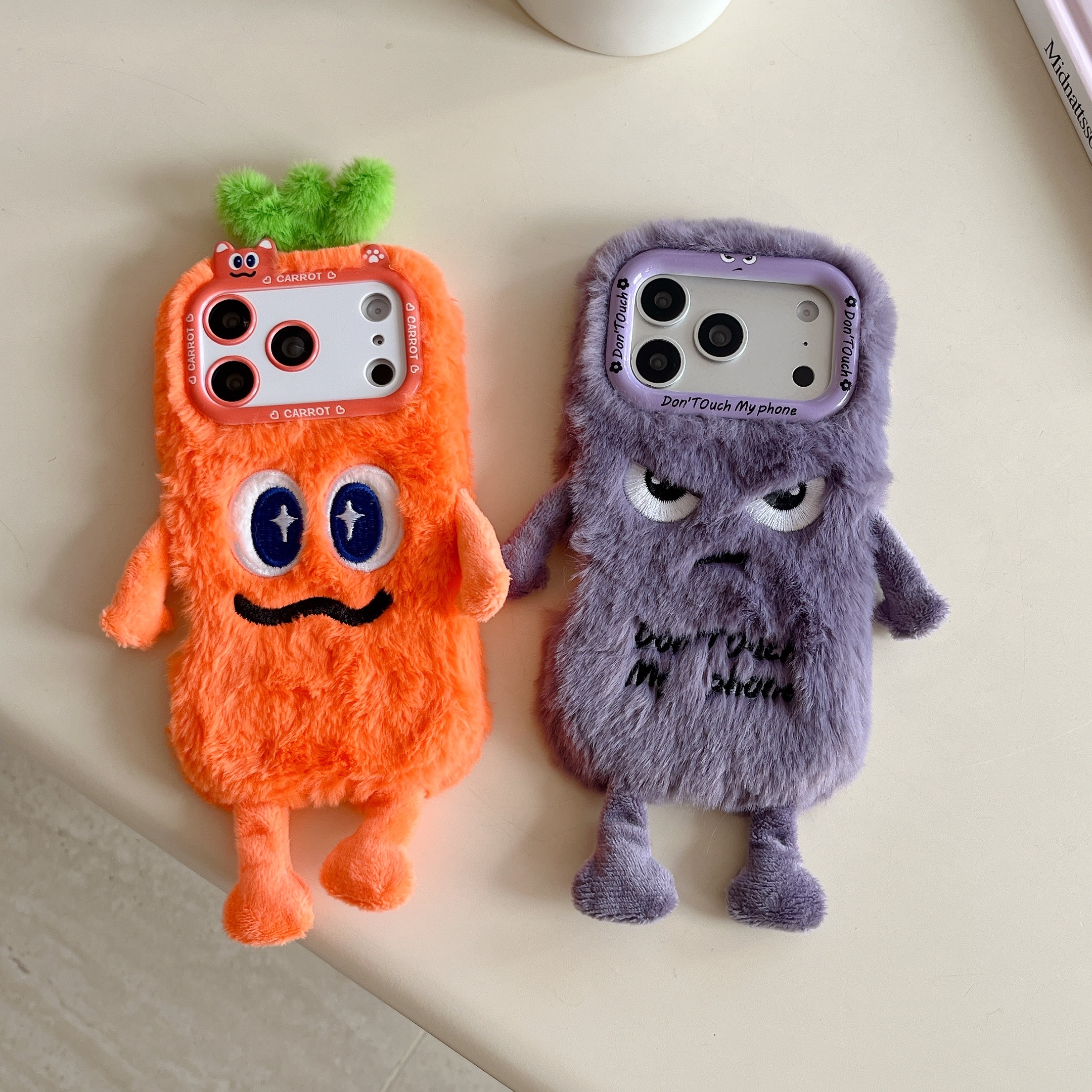 Phone Cases Iphone 15 - Cute Plush Phone Case with Quirky