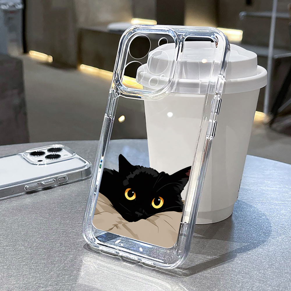 Black Cat Funny Couple Fashion - Phone Cases Trendy reseña y precio