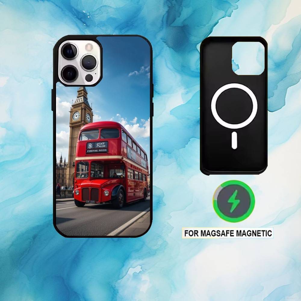 London Red Double decker Bus P - Phone Cases London reseña y precio