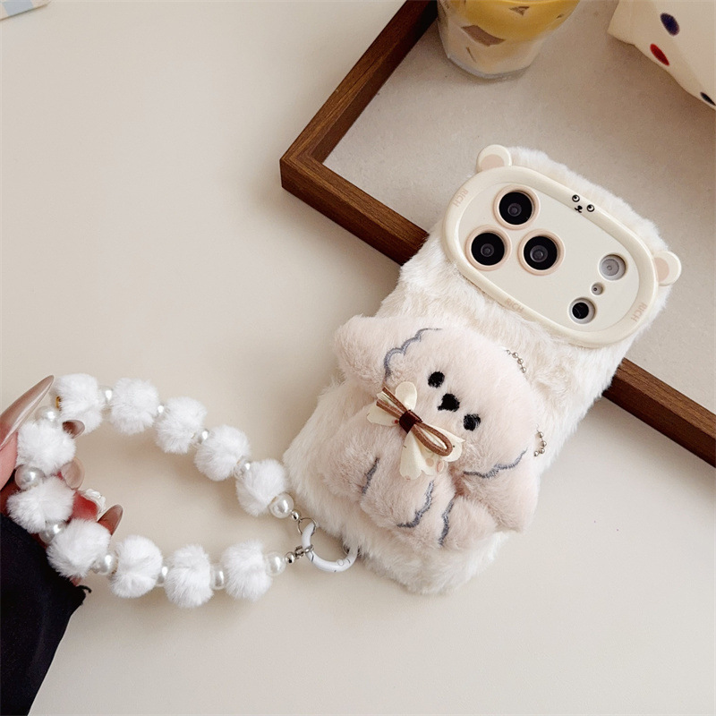 3D Cartoon Bowknot Puppy Warm  - Phone Cases Iphone 15 reseña y precio