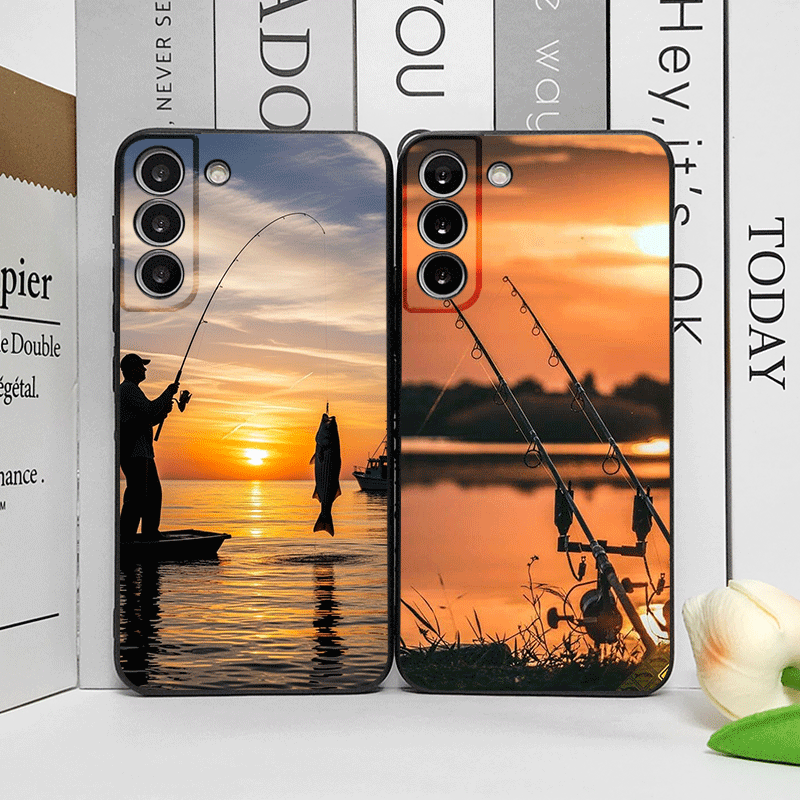 Fishing Rod at Sunset Scenery  - Phone Cases Motorola reseña y precio