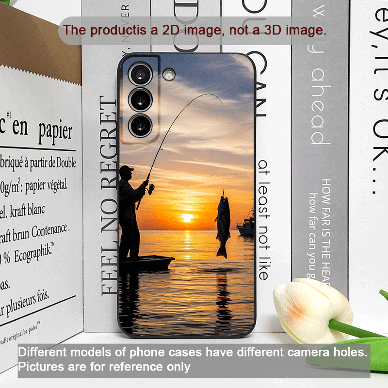 Fishing Rod at Sunset Scenery  - Phone Cases Motorola reseña y precio