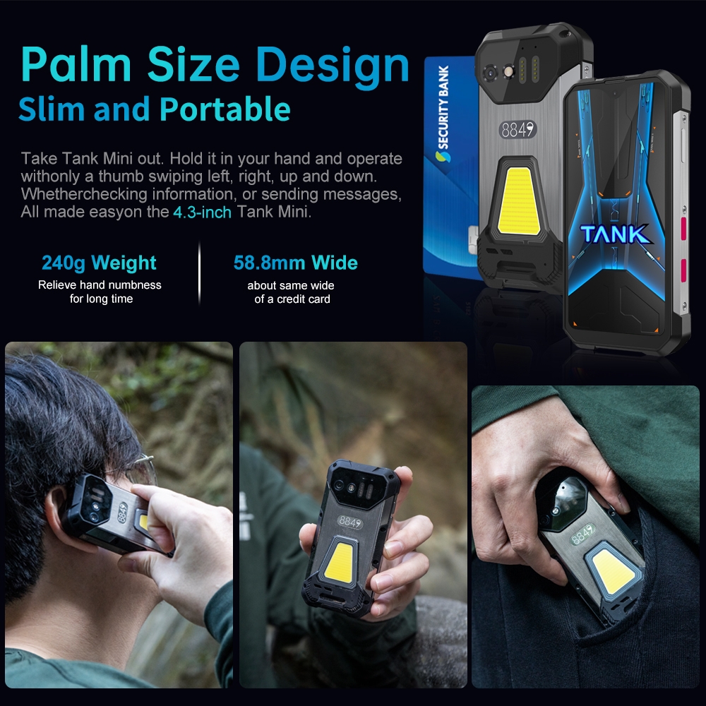 Unihertz 8849 Tank mini 1 Rugg - Phone Cases Verizon reseña y precio