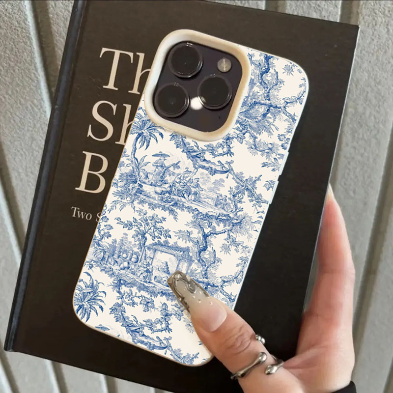 Fashion Blue White Porcelain P - Phone Cases Trendy reseña y precio