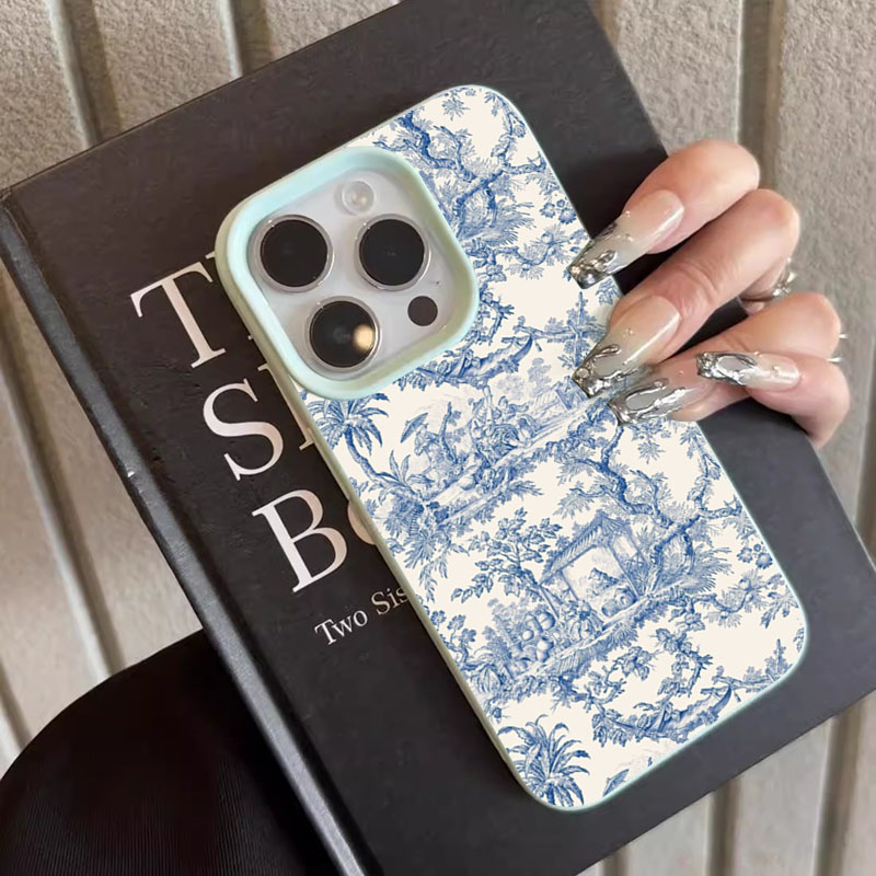 Fashion Blue White Porcelain P - Phone Cases Trendy reseña y precio