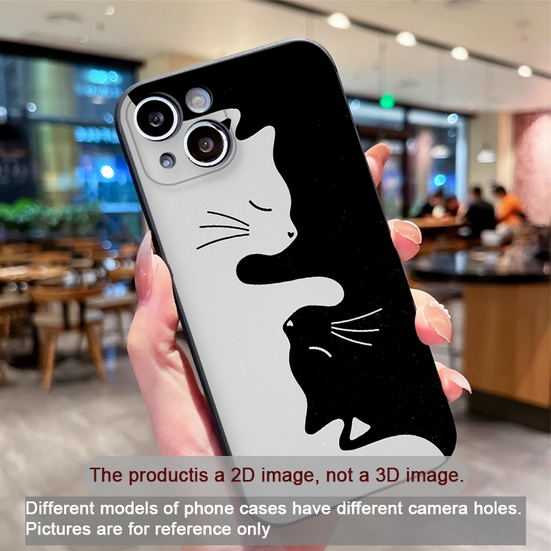 Cartoon Black White Cat Lovers - Phone Cases Motorola reseña y precio
