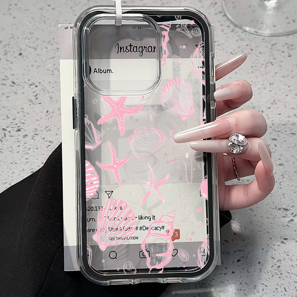 Summer Pink Seashell Clear Pho - Phone Cases Online reseña y precio