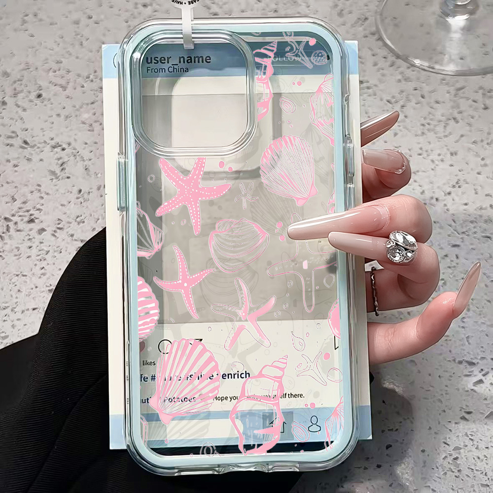 Summer Pink Seashell Clear Pho - Phone Cases Online reseña y precio