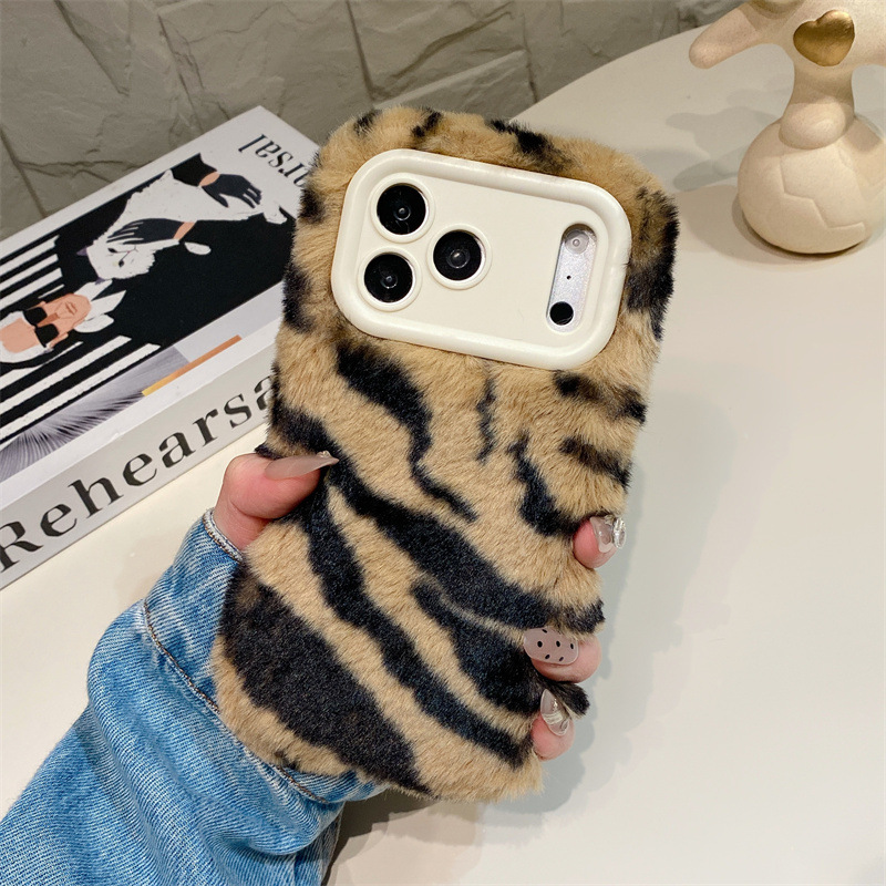 Luxury Zebra Pattern Fluffy Pl - Phone Cases Iphone 15 reseña y precio