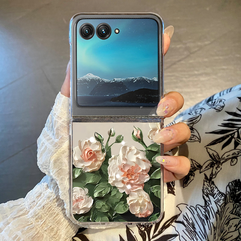 White Flowers Pattern Phone Ca - Phone Cases Motorola reseña y precio