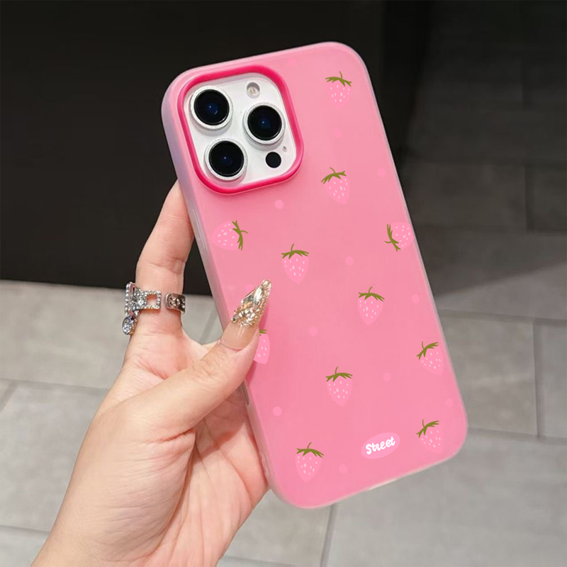 Sweet Pink Strawberry Pattern  - Phone Cases Online reseña y precio