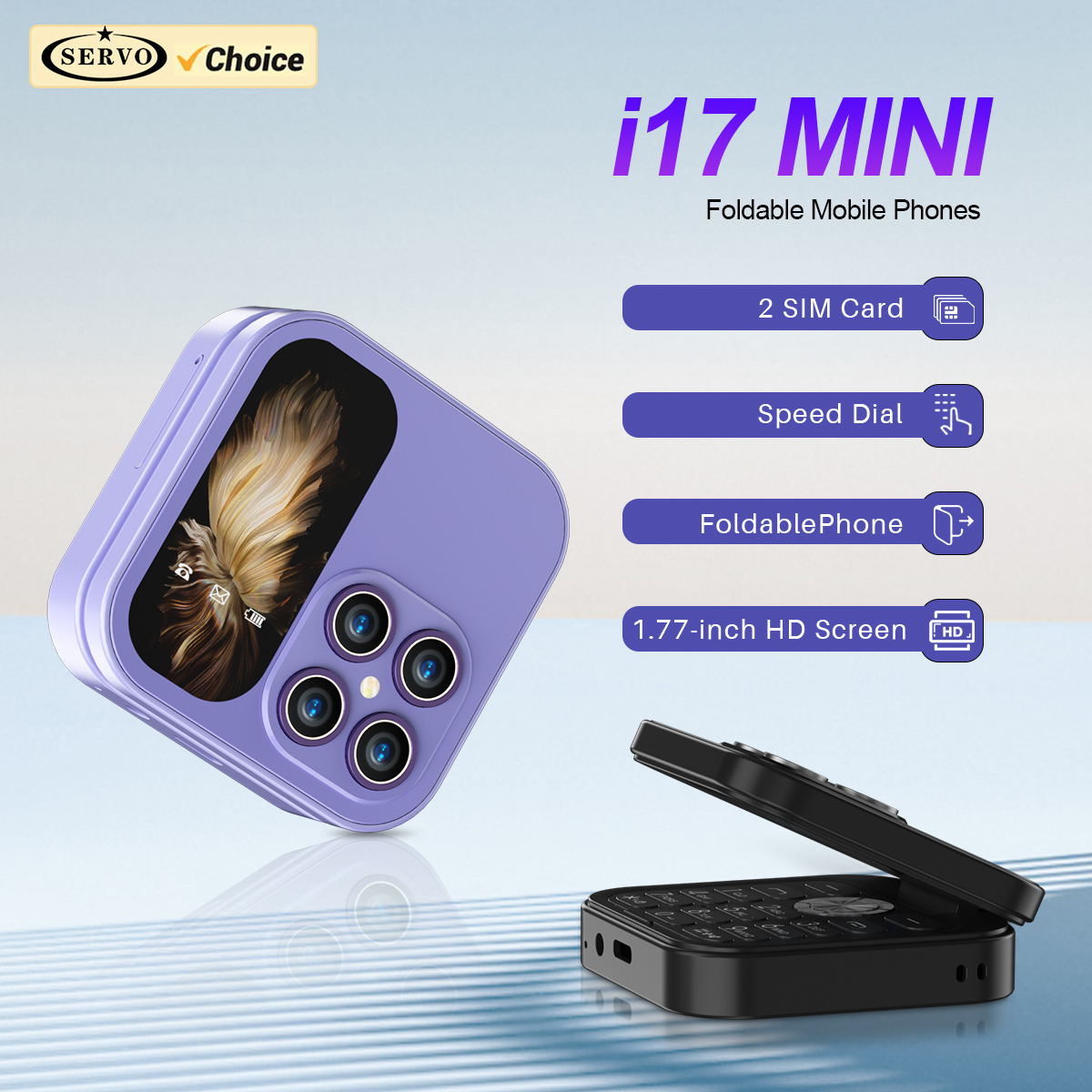New SERVO i17 Mini Palm Flip M - Phone Cases Verizon reseña y precio