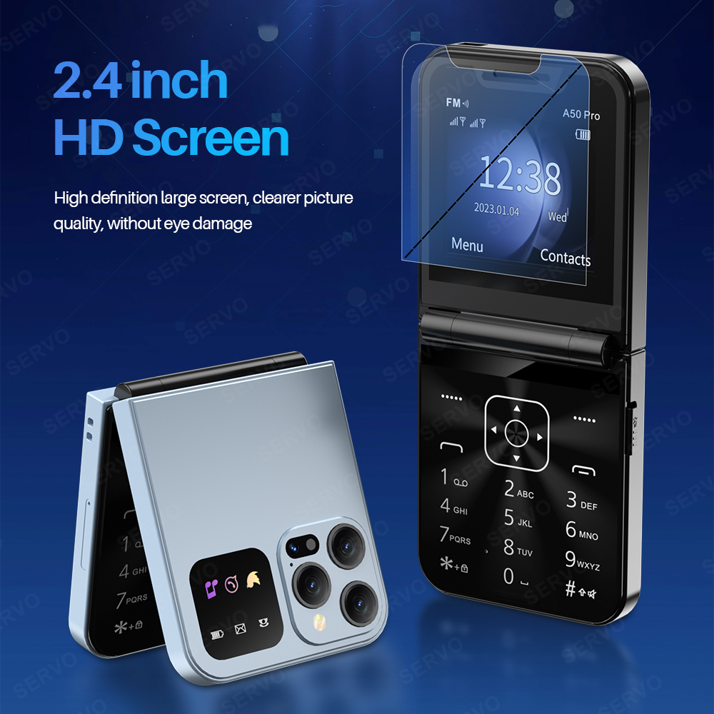 SERVO A50 PRO Flip Mobile Phon - Phone Cases Verizon reseña y precio