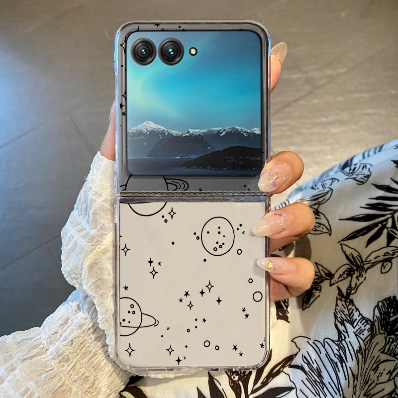 Moon Stars Print Transparent P - Phone Cases Motorola reseña y precio