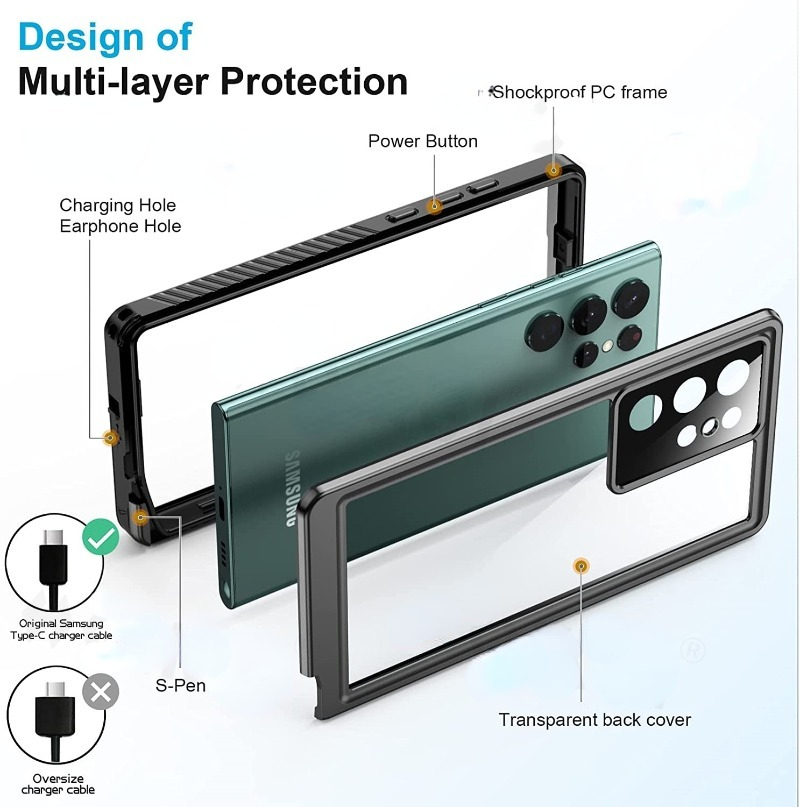 Case For Samsung S24 S23 S22 S - Phone Cases Heavy Duty reseña y precio