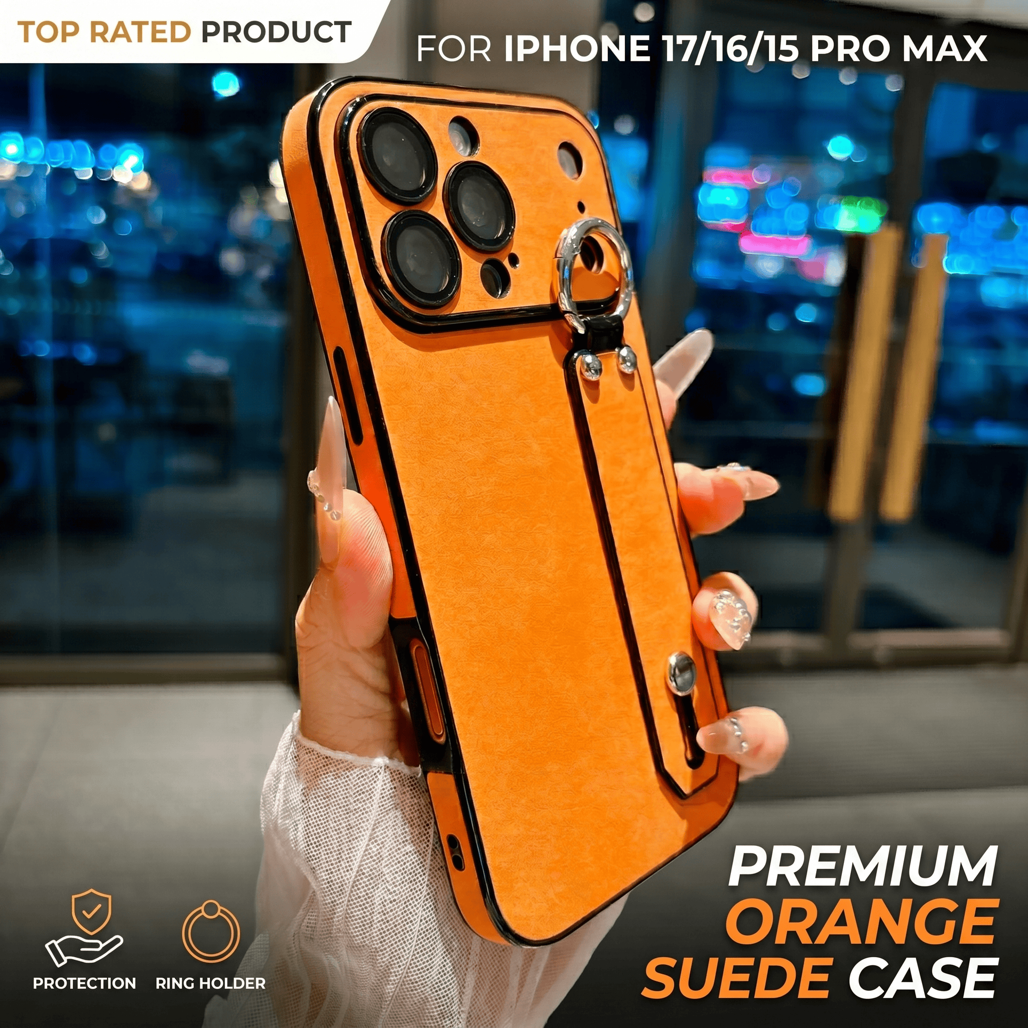 Suede Leather Wrist Strap Hold - Phone Cases Iphone 15 reseña y precio