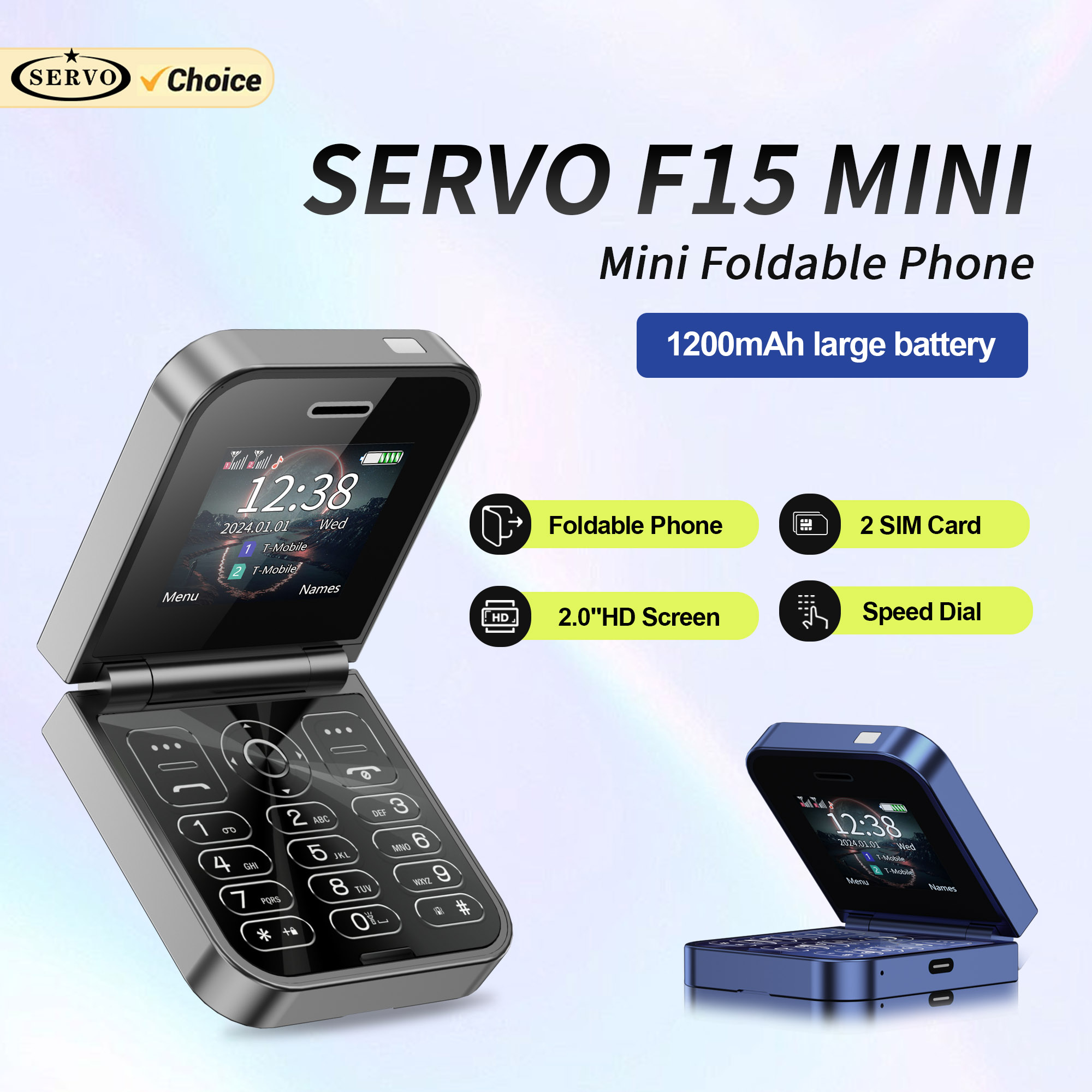 SERVO F15 Mini Small Flip Mobi - Phone Cases Verizon reseña y precio