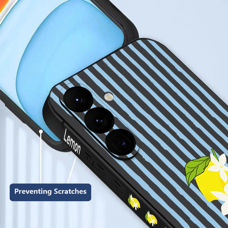 Stripe Lemon Print TPU Phone C - Phone Cases Galaxy S23 reseña y precio