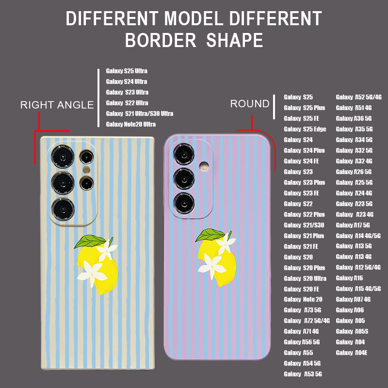Stripe Lemon Print TPU Phone C - Phone Cases Galaxy S23 reseña y precio