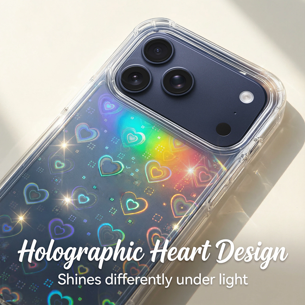Heart-shaped gradient design.  - Gradient Color Case reseña y precio
