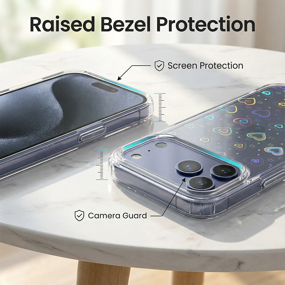 Heart-shaped gradient design.  - Gradient Color Case reseña y precio