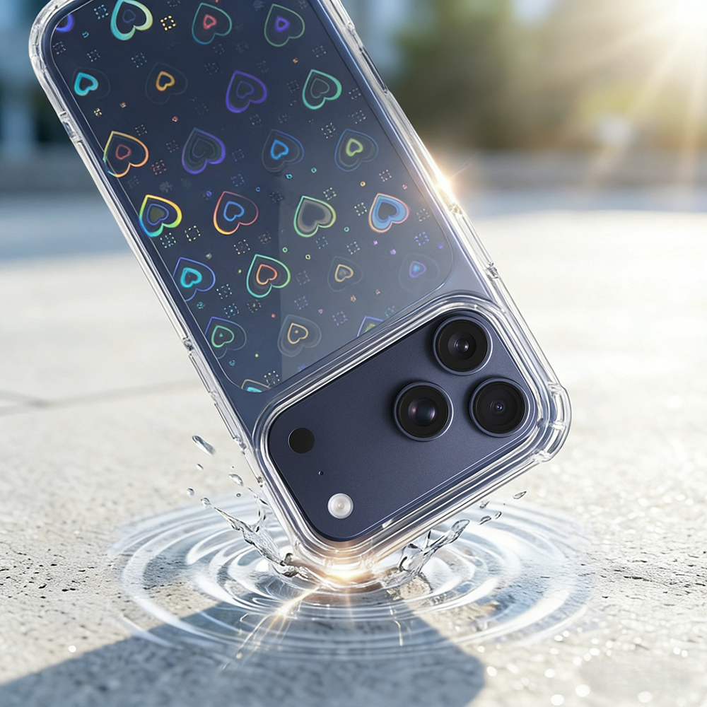 Heart-shaped gradient design.  - Gradient Color Case reseña y precio