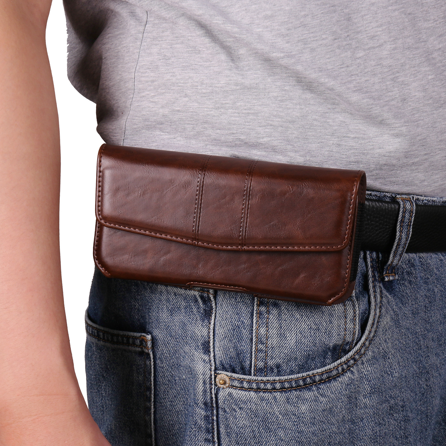 Mobile Phone Bag PU Leather Wi - Phone Cases Men reseña y precio