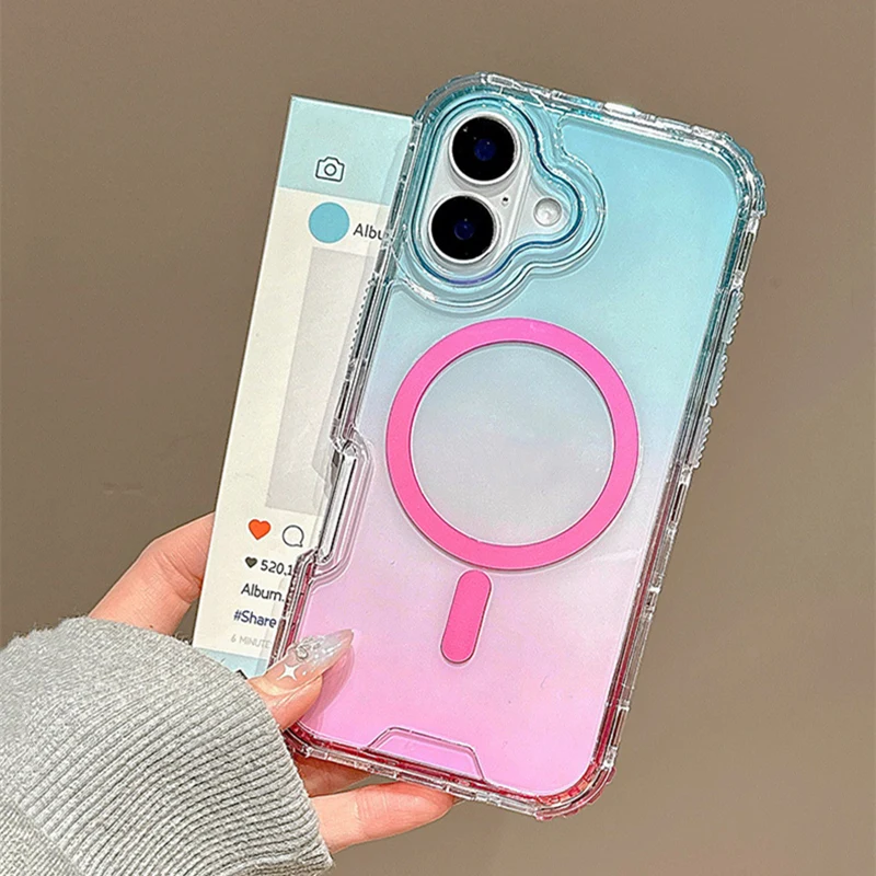 Hottest 3IN1 Gradient Clear fo - Gradient Color Case reseña y precio