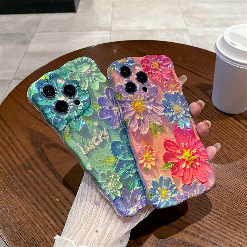 Retro Blue Light Oil Painting  - Phone Cases Iphone 15 reseña y precio