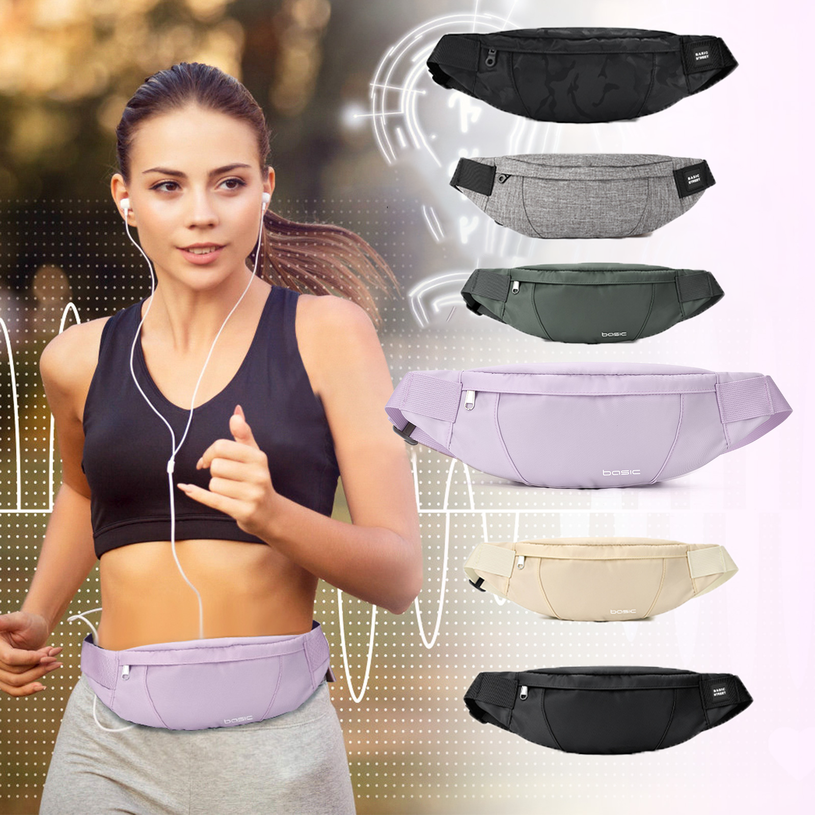 Fashion Running Waist Bag Wate - Phone Cases Men reseña y precio