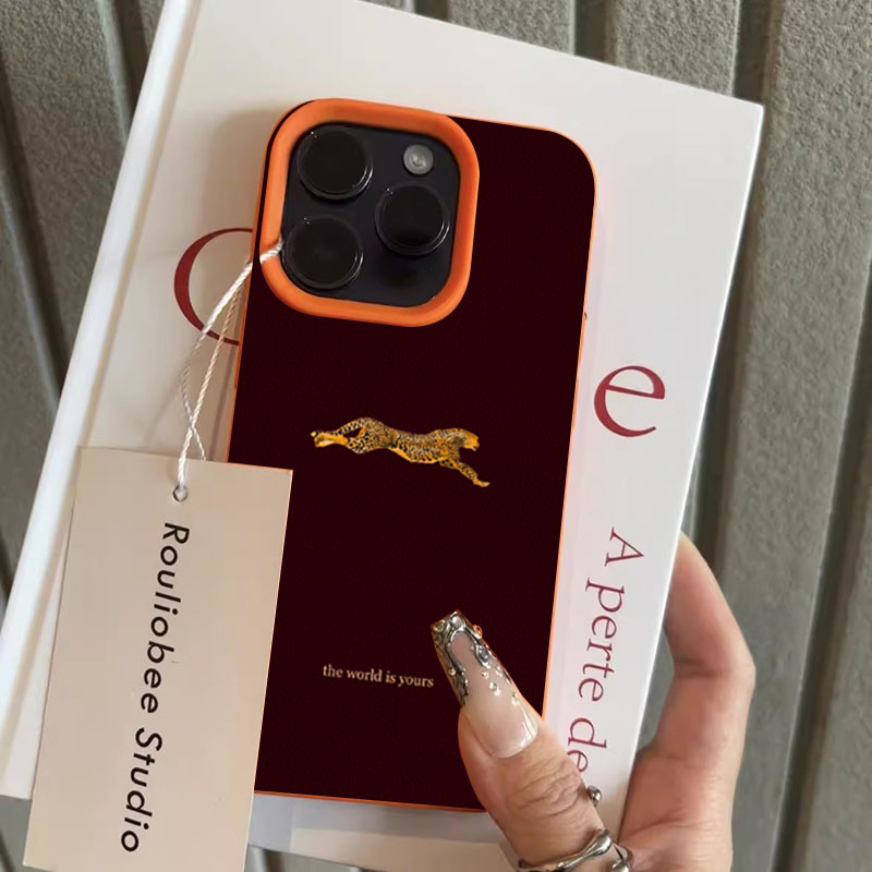 Minimalist Leopard Running Pat - Phone Cases Trendy reseña y precio