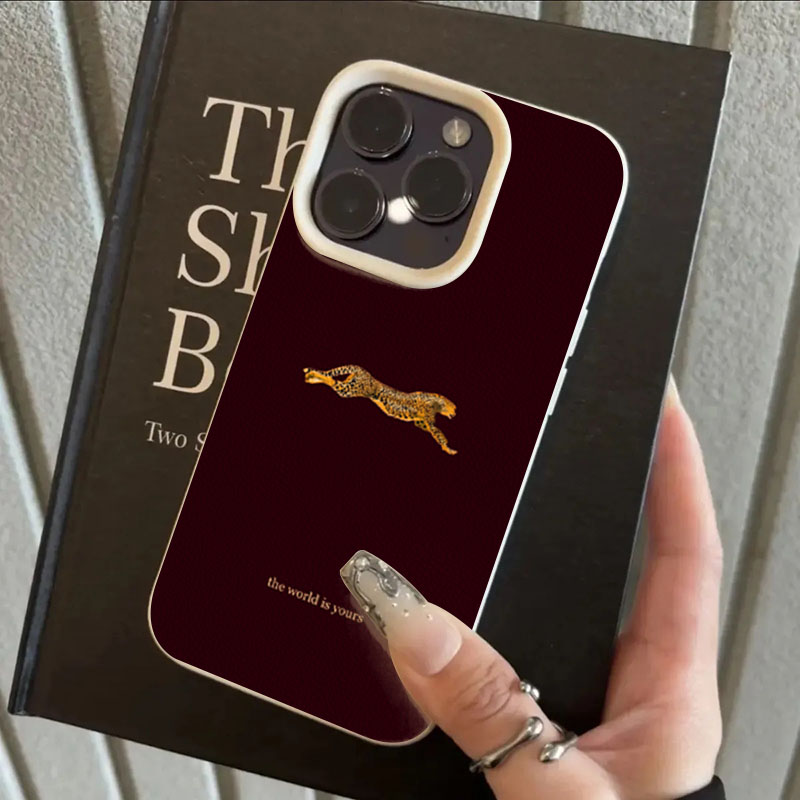 Minimalist Leopard Running Pat - Phone Cases Trendy reseña y precio