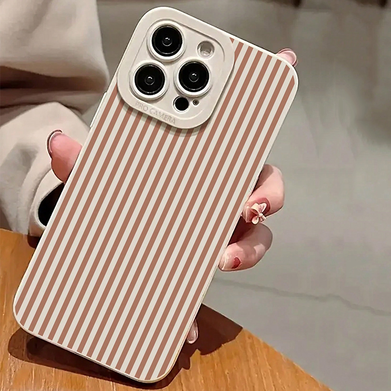 Pink Striped Painted Anti-Drop - Phone Cases Iphone 15 reseña y precio