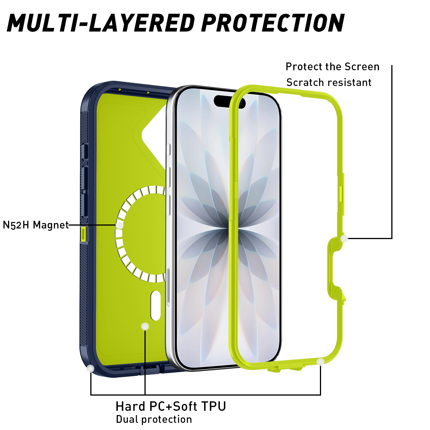 For Magsafe Armor Heavy Duty P - Phone Cases Heavy Duty reseña y precio